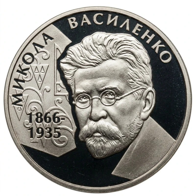 Реверс монети нейзильберу «Монета Микола Василенко», 2006 рік, 2 ₴