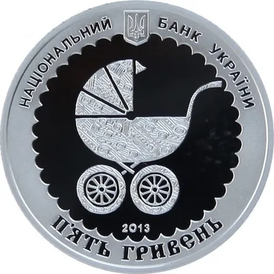 Аверс Срібна монета Материнство 5 грн.