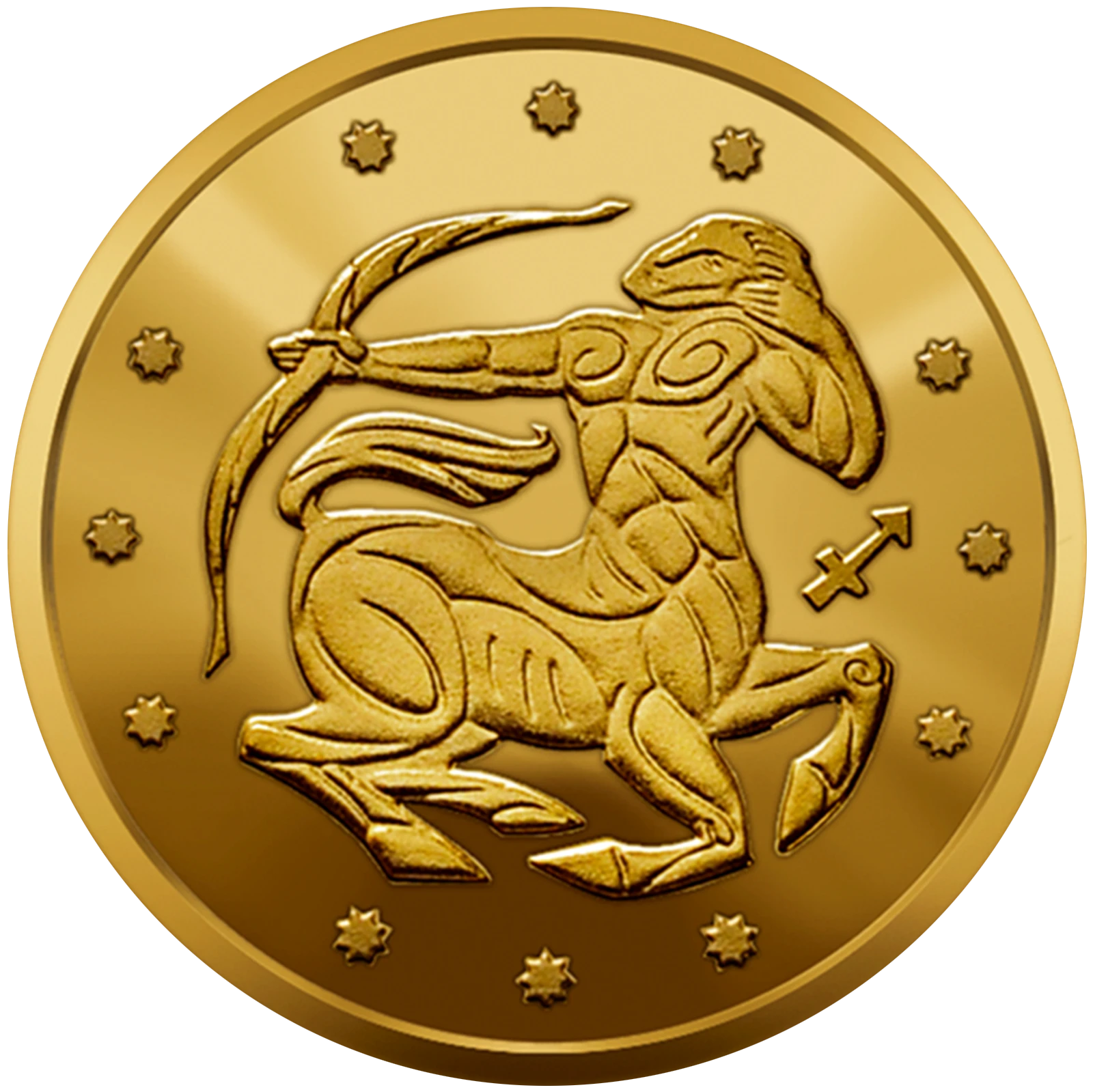 Реверс монети золота «Золота монета Стрілець», 2007 рік, 2 ₴