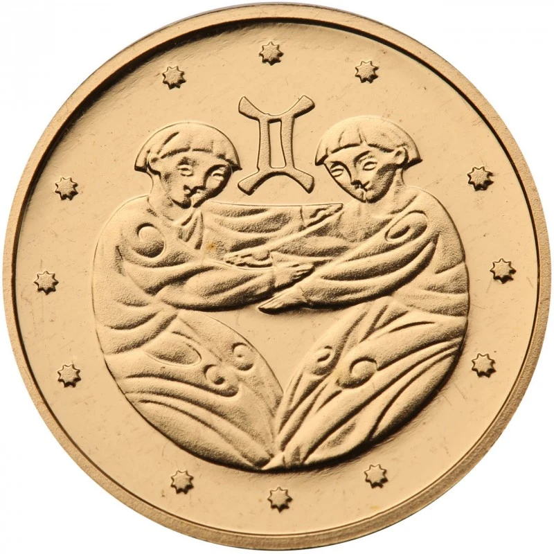 Реверс монети золота «Золота монета Близнюки», 2006 рік, 2 ₴