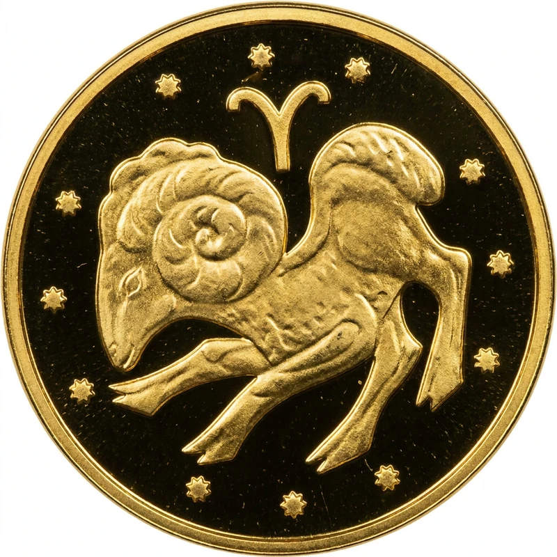 Реверс монети золота «Золота монета Овен», 2006 рік, 2 ₴