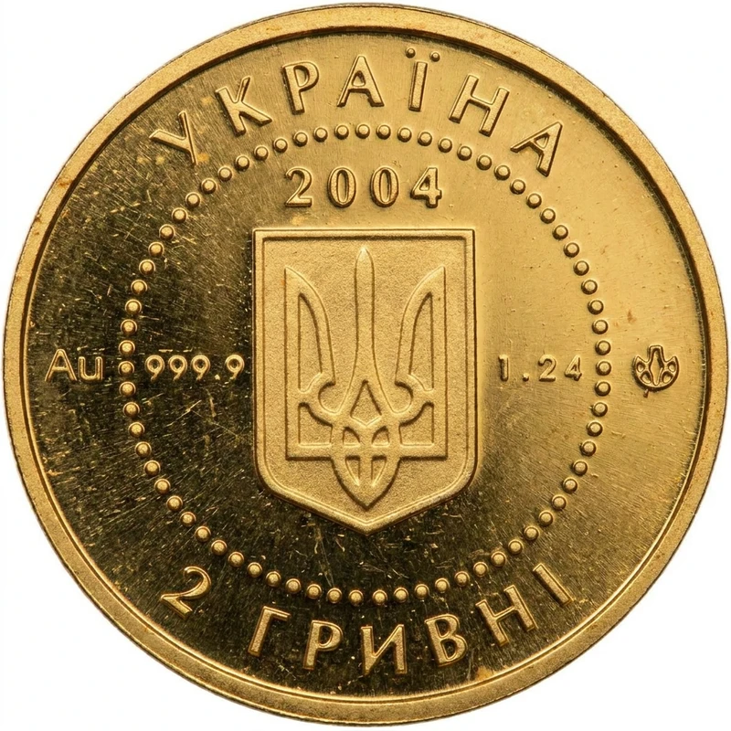Аверс монети золота «Золота монета Лелека», 2004 рік, 2 ₴