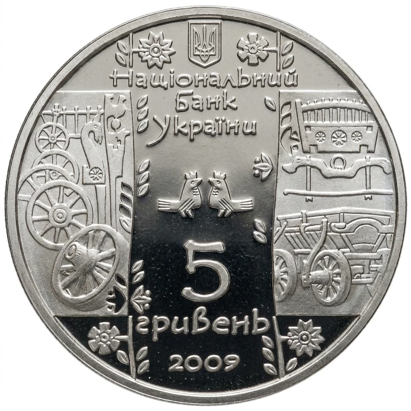 Аверс монети нейзильберу «Монета Стельмах», 2009 рік, 5 ₴